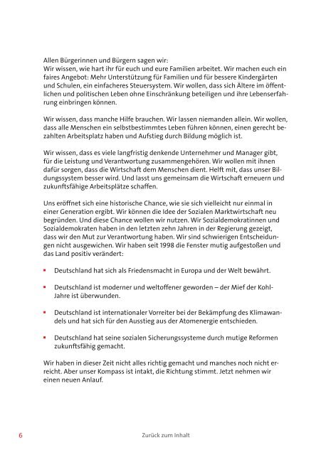 Regierungsprogramm der SPD "Sozial und Demokratisch" [ PDF ...