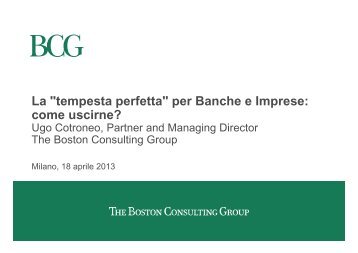 Ugo Cotroneo, Partner & Managing Director The ... - Il Sole 24 Ore