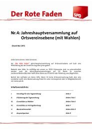 Jahreshauptversammlung auf Ortsvereinsebene (mit Wahlen) - SPD