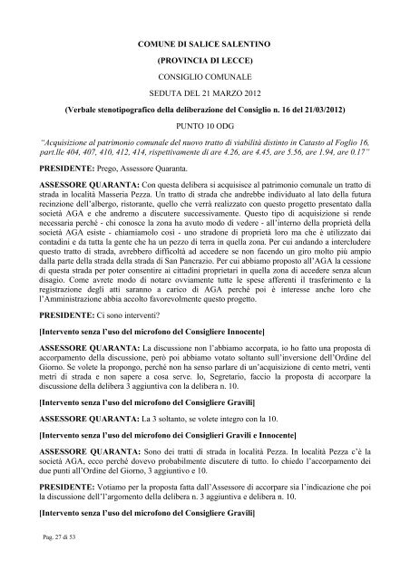 Deliberazione n.24 (.pdf 317 Kb) - Comune di Salice Salentino