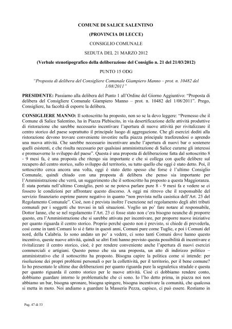 Deliberazione n.24 (.pdf 317 Kb) - Comune di Salice Salentino