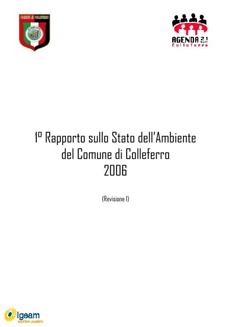 1° Rapporto sullo Stato dell'Ambiente del Comune di ... - PUCG