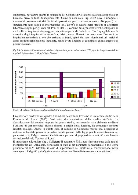 1° Rapporto sullo Stato dell'Ambiente del Comune di ... - PUCG