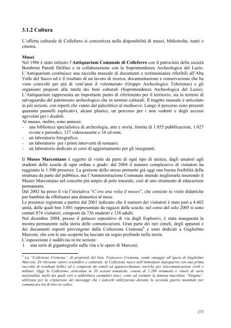 1° Rapporto sullo Stato dell'Ambiente del Comune di ... - PUCG