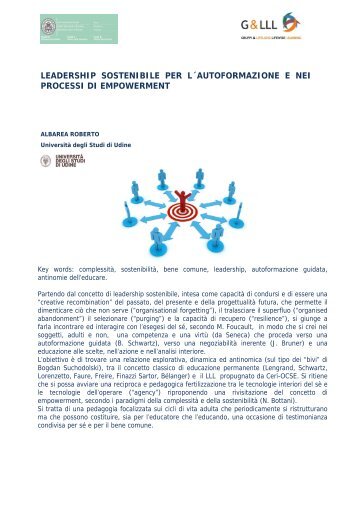 Sessione poster - Freie Universität Bozen