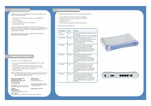 Descripción del hardware Requisitos del sistema - SMC