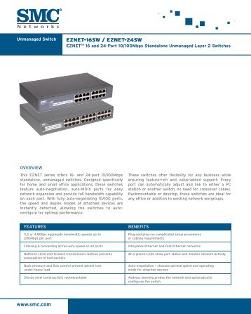 EZNET-16SW / EZNET-24SW www.smc.com