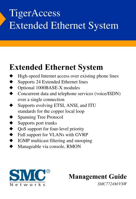 TigerAccess Extended Ethernet System - SMC