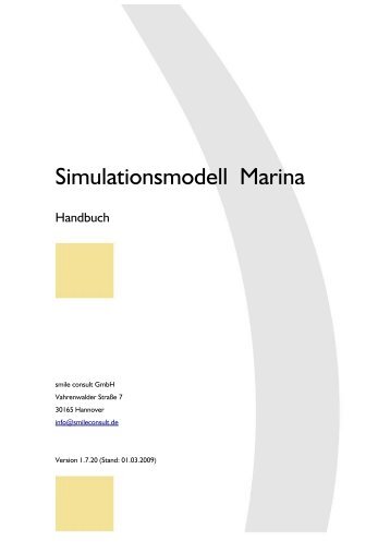 Simulationsmodell Marina - Handbuch - smile consult GmbH