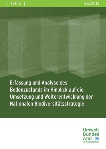 Erfassung und Analyse des Bodenzustands im Hinblick - Staatliches ...