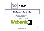 Il giovedì del trader - Webank