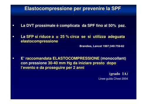 terapia della trombosi venosa profonda in acuto e cronico