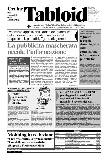 Marzo 2004 - Ordine dei Giornalisti