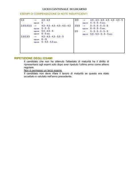 Attestato di maturità - Liceo cantonale di Locarno