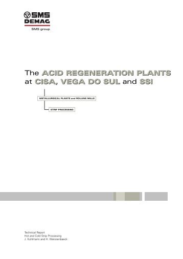 The ACID REGENERATION PLANTS at CISA ... - SMS Siemag AG
