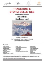 TRADIZIONE E STORIA DELLE IDEE - Fondazione Julius Evola