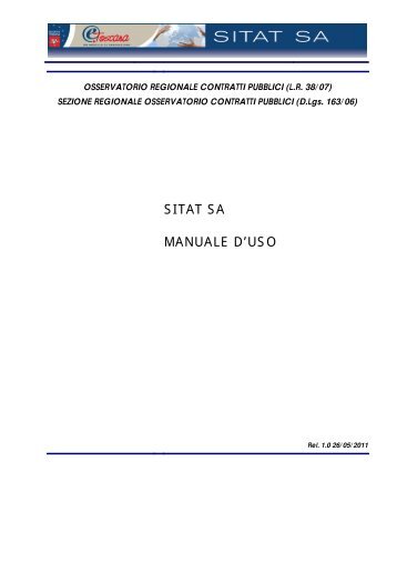 Manuale d'uso SITAT SA - e.Toscana