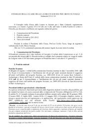 clicca qui - Facoltà di Lettere e Filosofia