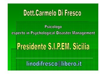 3 - Il Trauma della vittima e del Soccorritore - Ipasvi.palermo