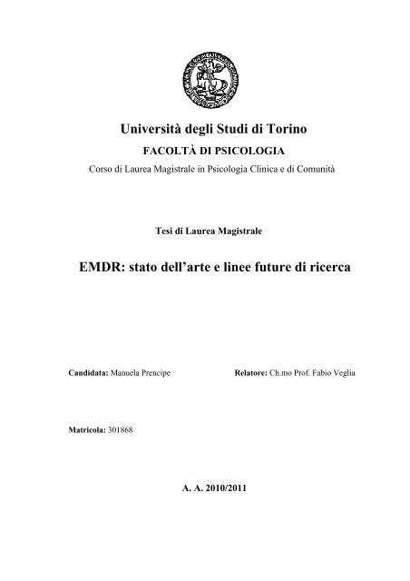 Tesi_Manuela Prencipe PDF - EMDR Italia