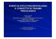 eventi di vita e psicopatologia: il concetto di trauma psicologico