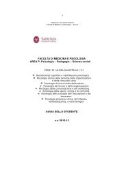 Ordine degli studi corsi di laurea magistrale LM-51 - Facoltà di ...