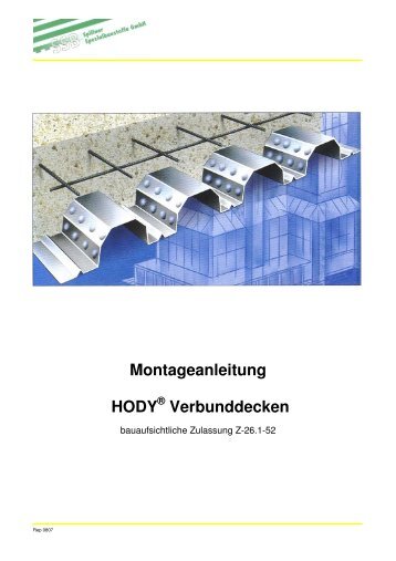 Montageanleitung HODY Verbunddecken - Spillner ...