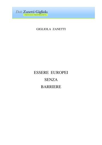 ESSERE EUROPEI SENZA BARRIERE - Gigliolazanetti.eu