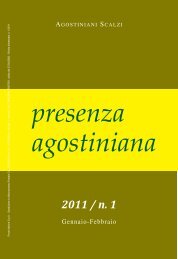 presenza agostiniana 2011 / n. 1