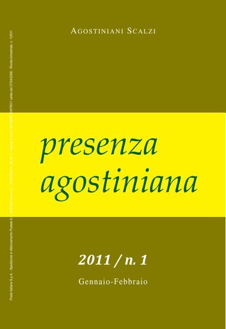 presenza agostiniana 2011 / n. 1