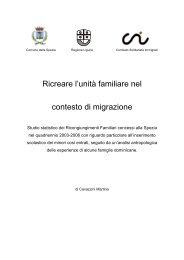 Studio sui ricongiungimenti familiari - Comune di La Spezia