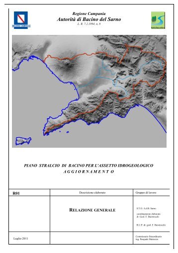 R01-RELAZIONE GENERALE.pdf - Autorità di Bacino del Sarno