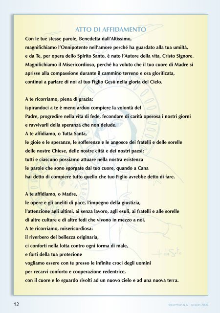 Bollettino mensile - Anno 77 - N° 6 - Giugno 2009 ... - Divino Amore