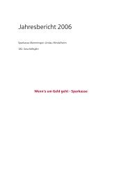 Jahresbericht 2006 - Sparkasse Memmingen-Lindau-Mindelheim