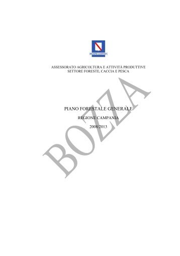 PIANO FORESTALE GENERALE - Regione Campania