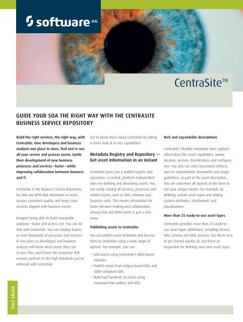 Centrasitetm Software Ag