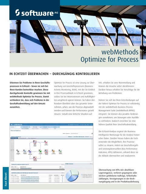 webMethods Optimize for Process - Software AG