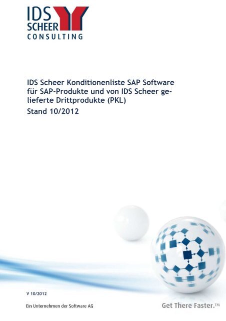 IDS Scheer Konditionenliste SAP Software für SAP ... - Software AG