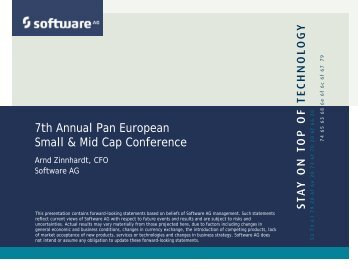 7th Annual Pan European Small & Mid Cap Conference - Software AG