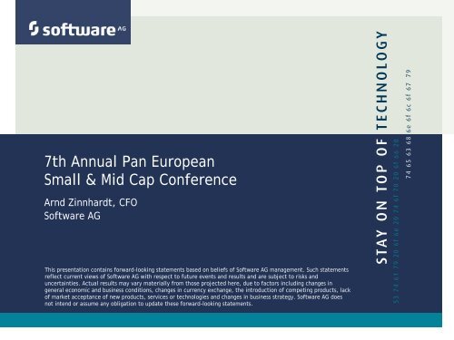 7th Annual Pan European Small & Mid Cap Conference - Software AG