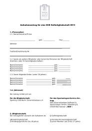 Aufnahmeantrag für eine SCB Golfmitgliedschaft 2013
