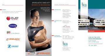 Programmheft Live OP Tag 2013 - Arcus Sportklinik