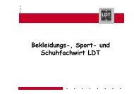 Bekleidungs-, Sport- und Schuhfachwirt LDT - Sport-Job