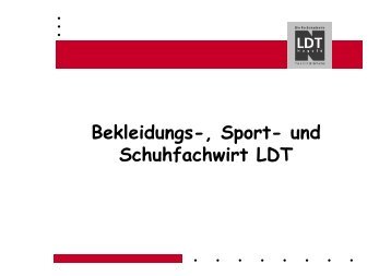 Bekleidungs-, Sport- und Schuhfachwirt LDT - Sport-Job