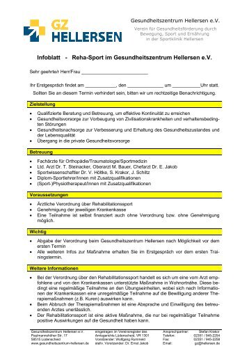 Infoblatt NEU 1-7-2008 - Sportklinik Hellersen