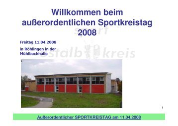 Gesamtpräsentation des Sportkreistages 2008 - Sportkreis Ostalb