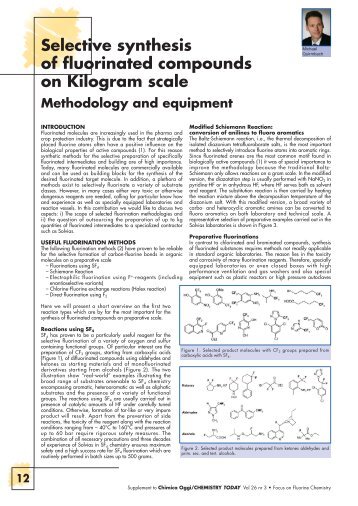 Selective synthesis of fluorinated compounds on kilogram ... - Solvias