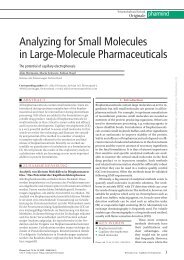 Analyzing for Small Molecules in Large-Molecule ... - Solvias