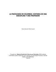 LA PSICOLOGÍA EN COLOMBIA: HISTORIA DE UNA DISCIPLINA Y UNA PROFESIÓN