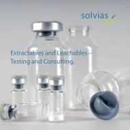 Extractables and Leachables – Testing and Consulting. - Solvias